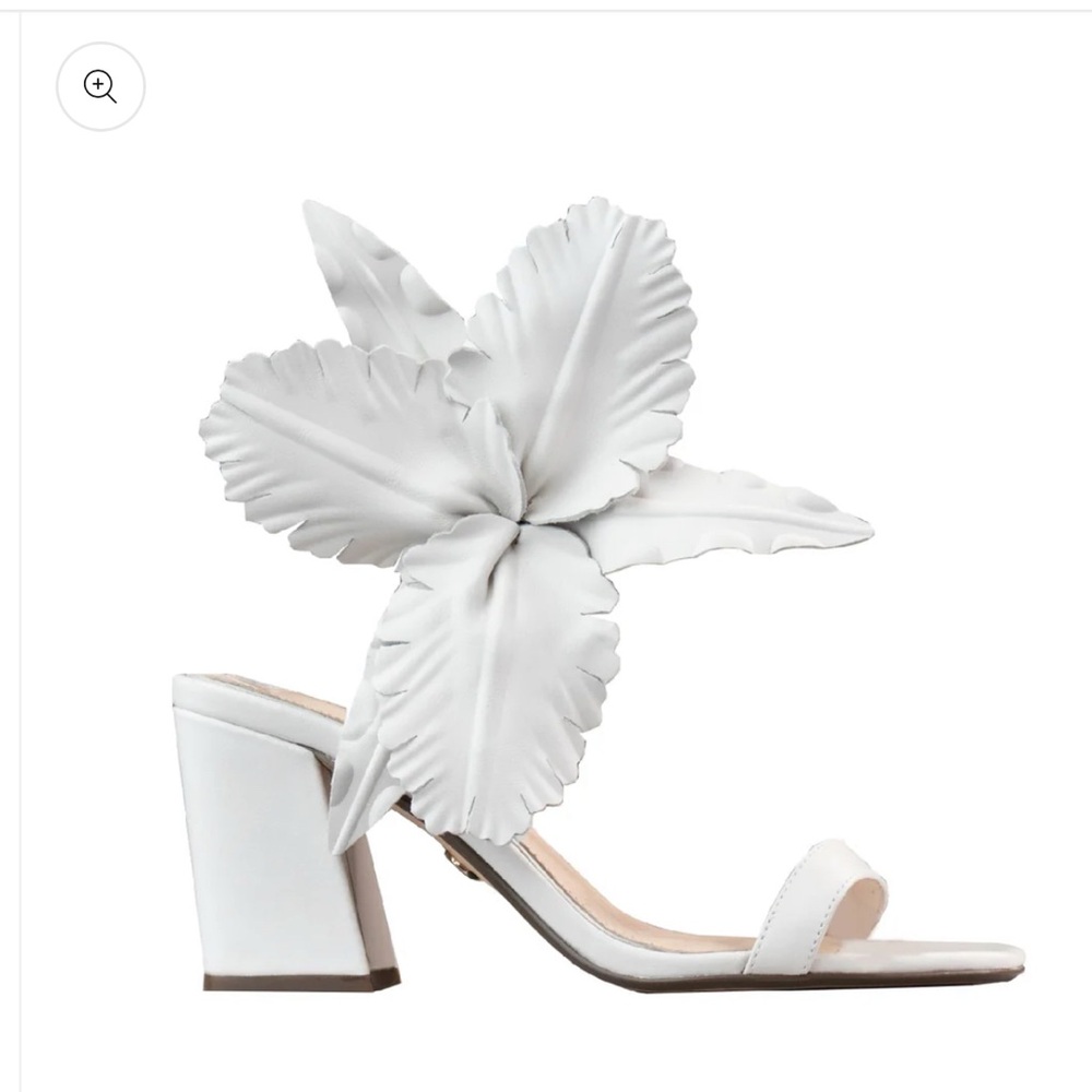 Cecelia New York : HIBISCUS. Color Coral. Elegant Pink Floral Women's Heels - Picture 4 of 10